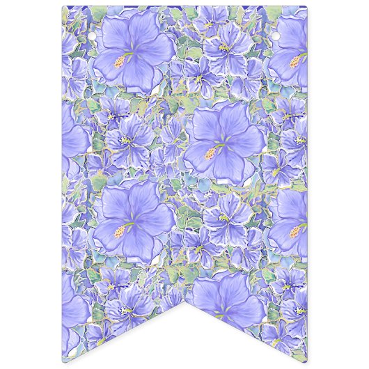 Hibiscus & kant BLAUW Vlaggetjes (Tweede vlag)