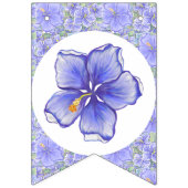 Hibiscus & kant BLAUW Vlaggetjes (Eerste vlag)
