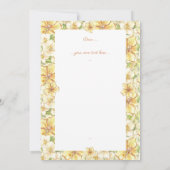 Hibiscus & kant GEEL Bedankkaart (Achterkant)