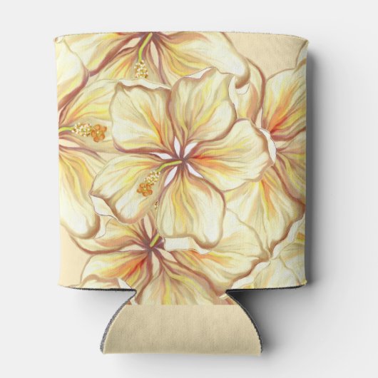 Hibiscus & kant GEEL Blikjeskoeler (Achterkant)