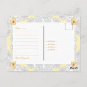 Hibiscus & kant GEEL Briefkaart (Achterkant)