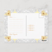 Hibiscus & kant GEEL Briefkaart (Achterkant)