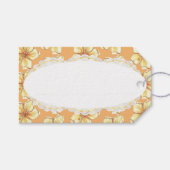 Hibiscus & kant GEEL Cadeaulabel (Voorkant (Horizontaal))