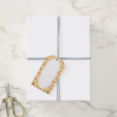 Hibiscus & kant GEEL Cadeaulabel (Met Touw)