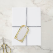 Hibiscus & kant GEEL Cadeaulabel (Met Touw)