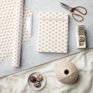 Hibiscus & kant GEEL Cadeaupapier