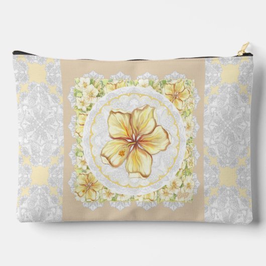 Hibiscus & kant GEEL Etui (Achterkant)