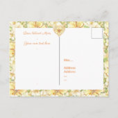 Hibiscus & kant GEEL Feestdagenkaart (Achterkant)