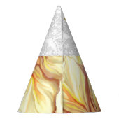 Hibiscus & kant GEEL Feesthoedjes (Achterkant)