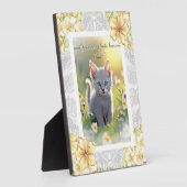 Hibiscus & kant GEEL Fotoplaat (Zijkant)