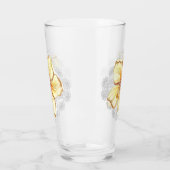 Hibiscus & kant GEEL Glas (Links)