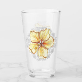 Hibiscus & kant GEEL Glas