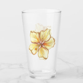 Hibiscus & kant GEEL Glas