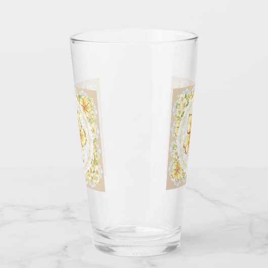 Hibiscus & kant GEEL Glas (Links)