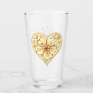 Hibiscus & kant GEEL Glas