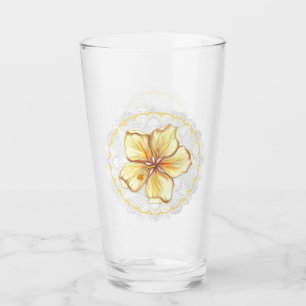 Hibiscus & kant GEEL Glas