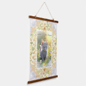 Hibiscus & kant GEEL Hangend Wandkleed (Gebogen)