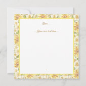 Hibiscus & kant GEEL Kaart (Achterkant)