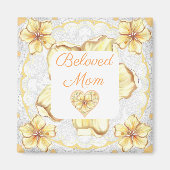 Hibiscus & kant GEEL Magneet (Voorkant)