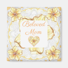 Hibiscus & kant GEEL Magneet