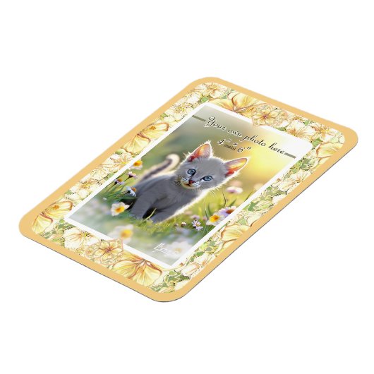 Hibiscus & kant GEEL Magneet (Linkerzijde)