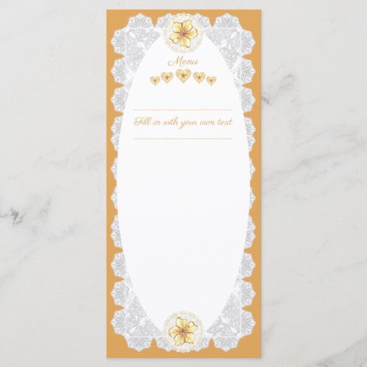 Hibiscus & kant GEEL Menu (Voorkant)