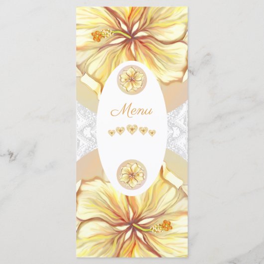 Hibiscus & kant GEEL Menu (Achterkant)