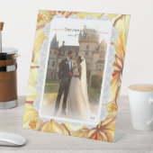 Hibiscus & kant GEEL Reclamebord Met Voetstuk (Insitu)