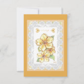 Hibiscus & kant GEEL RSVP Kaartje (Voorkant)