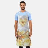 Hibiscus & kant GEEL Schort (Gedragen)