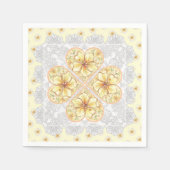 Hibiscus & kant GEEL Servet (Voorkant)