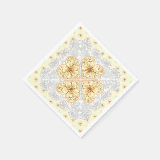 Hibiscus & kant GEEL Servet (Hoek)