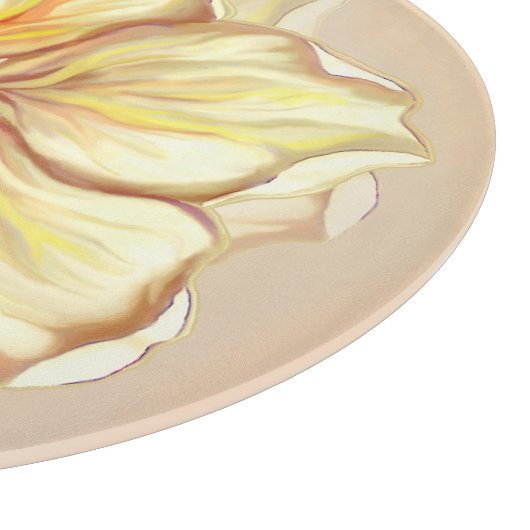 Hibiscus & kant GEEL Snijplank (Hoek)