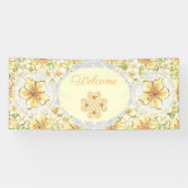 Hibiscus & kant GEEL Spandoek (Horizontaal)