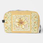 Hibiscus & kant GEEL Toilettasje (Voorkant)