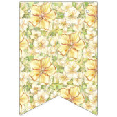 Hibiscus & kant GEEL Vlaggetjes (Tweede vlag)