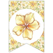 Hibiscus & kant GEEL Vlaggetjes (Eerste vlag)