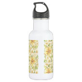 Hibiscus & kant GEEL Waterfles (Achterkant)