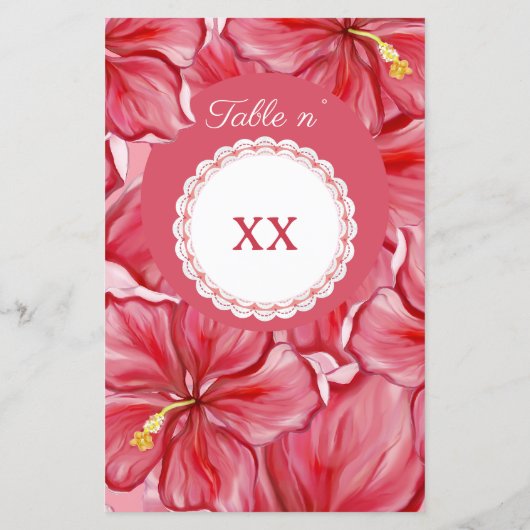 Hibiscus & kant ROOD (Achterkant)