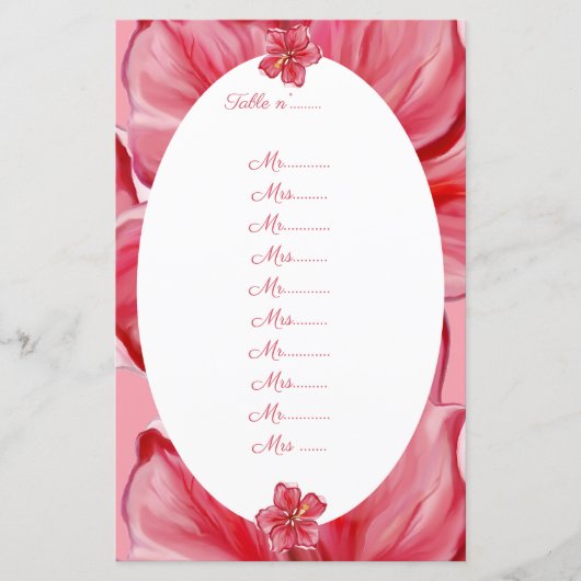 Hibiscus & kant ROOD (Voorkant)