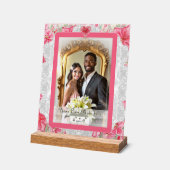 Hibiscus & kant ROOD Acryl Bord (Hoek)