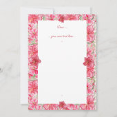 Hibiscus & kant ROOD Bedankkaart (Achterkant)