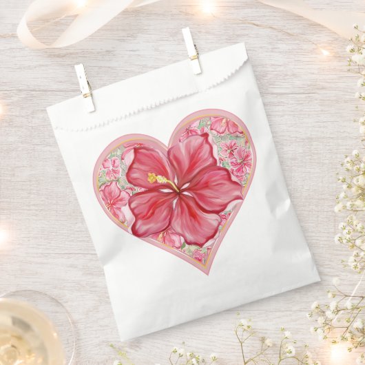 Hibiscus & kant ROOD Bedankzakje (Geknipt)