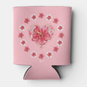 Hibiscus & kant ROOD Blikjeskoeler (Voorkant)