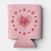 Hibiscus & kant ROOD Blikjeskoeler (Achterkant)