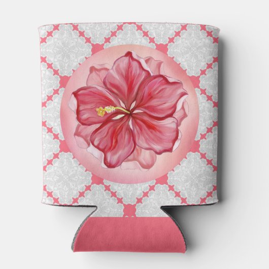 Hibiscus & kant ROOD Blikjeskoeler (Achterkant)