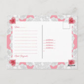 Hibiscus & kant ROOD Briefkaart (Achterkant)