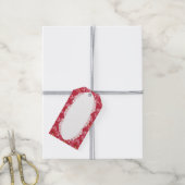 Hibiscus & kant ROOD Cadeaulabel (Met Touw)