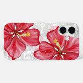 Hibiscus & kant ROOD Case-Mate iPhone Case (Achterkant (horizontaal))