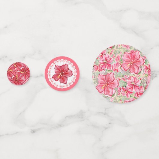 Hibiscus & kant ROOD Confetti (Achterkanten)